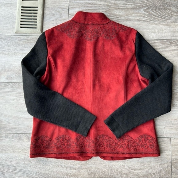 Vintage Coldwater Creek Faux Suede Embroidered Beaded Jacket - Picture 12 of 15